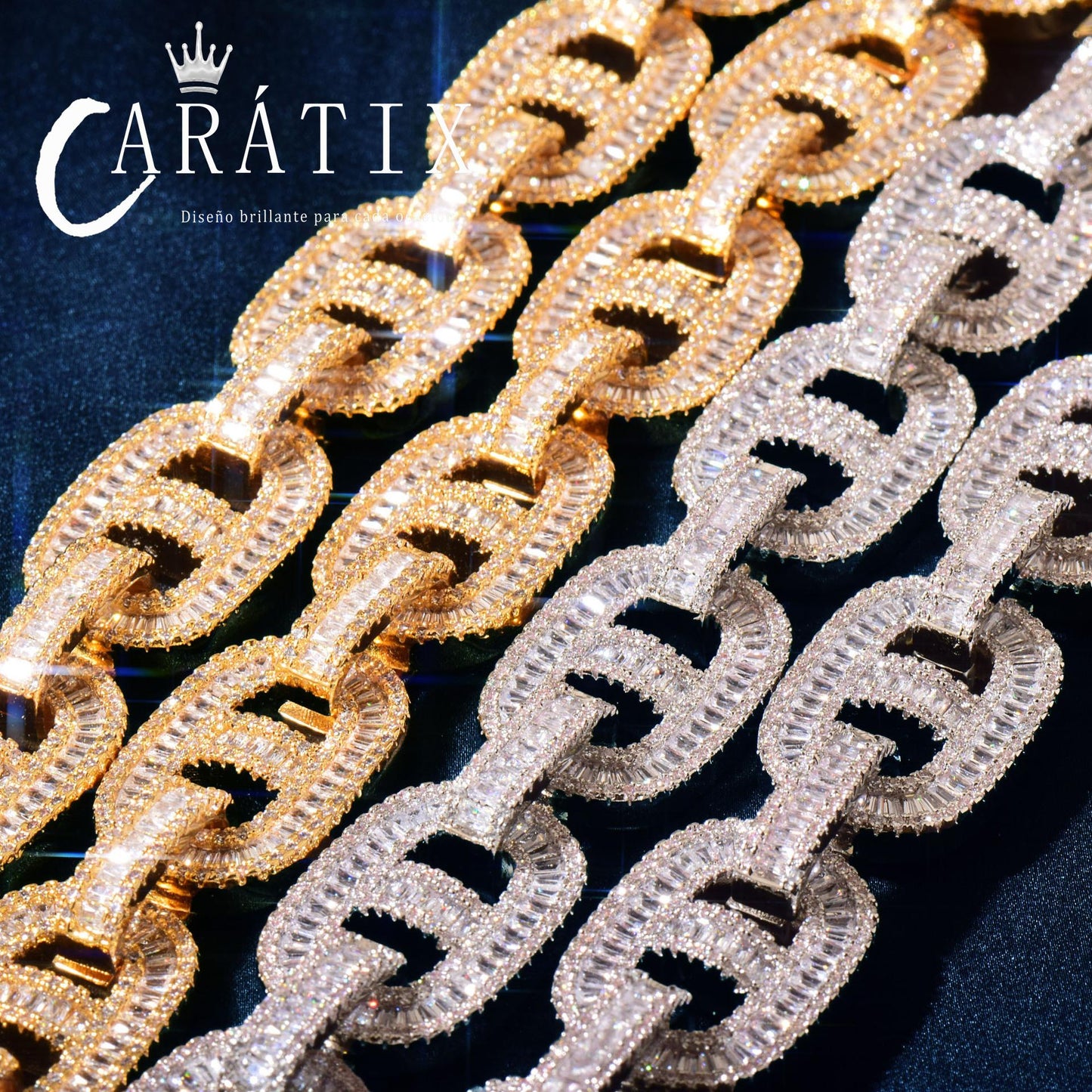 Pig Nose Cuban Chain Necklace for Men | Iced Out Chino Link Hip Hop Jewelry by CARÁTIX