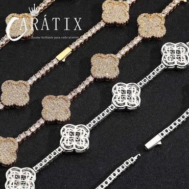 CARÁTIX - Tennis Necklace Zircon High Quality Bling Tennis Chain Necklace For Girl Laser Valentine's Day Gift for Men & Girls & Boys Mothers' Day Gift #Springtok