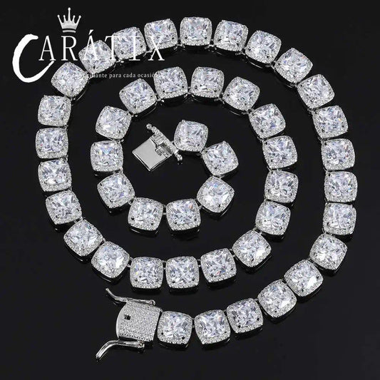 CARÁTIX - New 10mm Cluster Tennis Chain Bracelets Bling Girls Crystal Sugar Zirconia Jewelry Bracelet for Women Valentine's Day Gift for Men & Girls & Boys Mothers' Day Gift #Springtok
