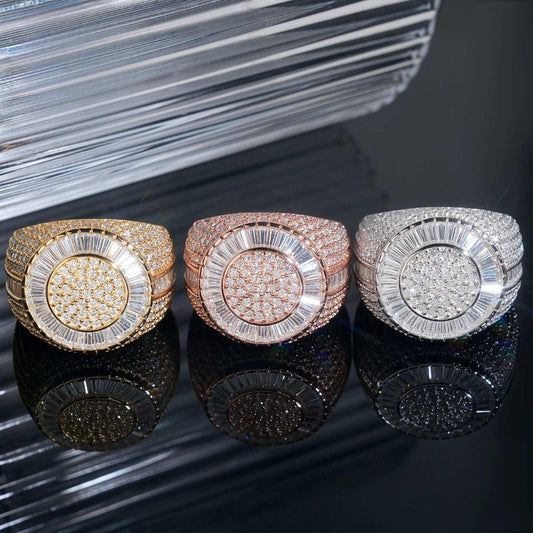 D-Color VVS Moissanite Hip Hop Ring | S925 Silver Unisex Iced Out Fashion Jewelry - CaratixJewelry