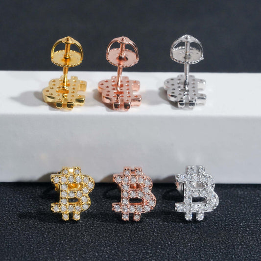 S925 Silver Coin Style Moissanite Hip Hop Hoop Earrings - CaratixJewelry