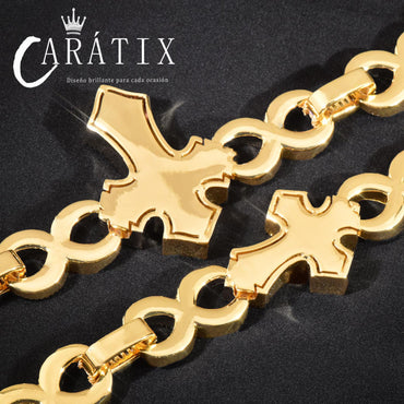 CARÁTIX Hip Hop Big Cross Pendant Necklace – Personalized Iced Out Jewelry for Men & Women