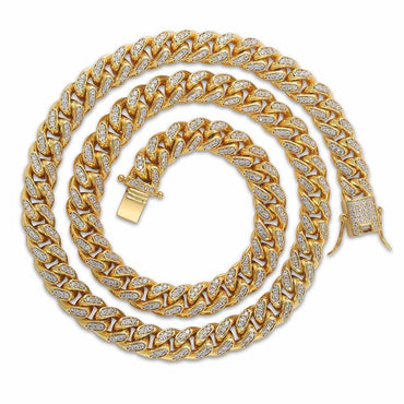 CARÁTIX 10mm Claw Set Cuban Chain | 3A+ CZ Iced Out Hip Hop Necklace for Men - CaratixJewelry