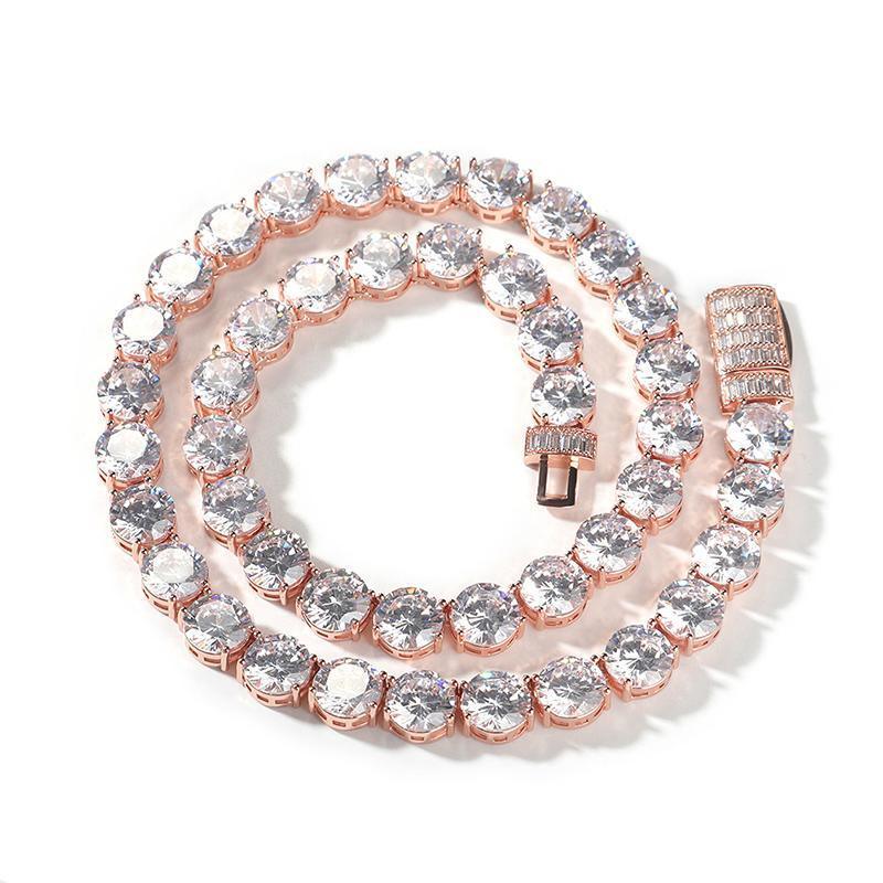 CARÁTIX 10mm CZ Tennis Chain Necklace – Iced Out Hip Hop Bling Jewelry for Men in Gold & Silver - CaratixJewelry