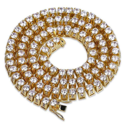CARÁTIX 10mm Gold Iced Out CZ Tennis Chain Choker Necklace - CaratixJewelry