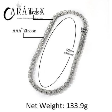 CARÁTIX 10mm Iced Out CZ Tennis Link Chain Bracelet & Necklace - CaratixJewelry