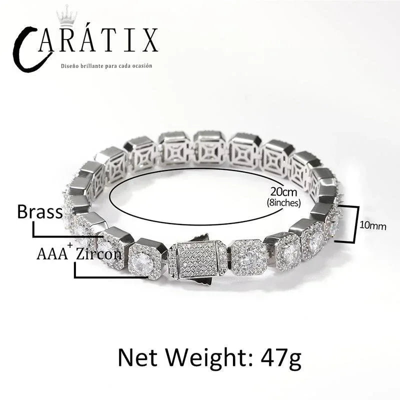 CARÁTIX 10mm Iced Out CZ Tennis Link Chain Bracelet & Necklace - CaratixJewelry