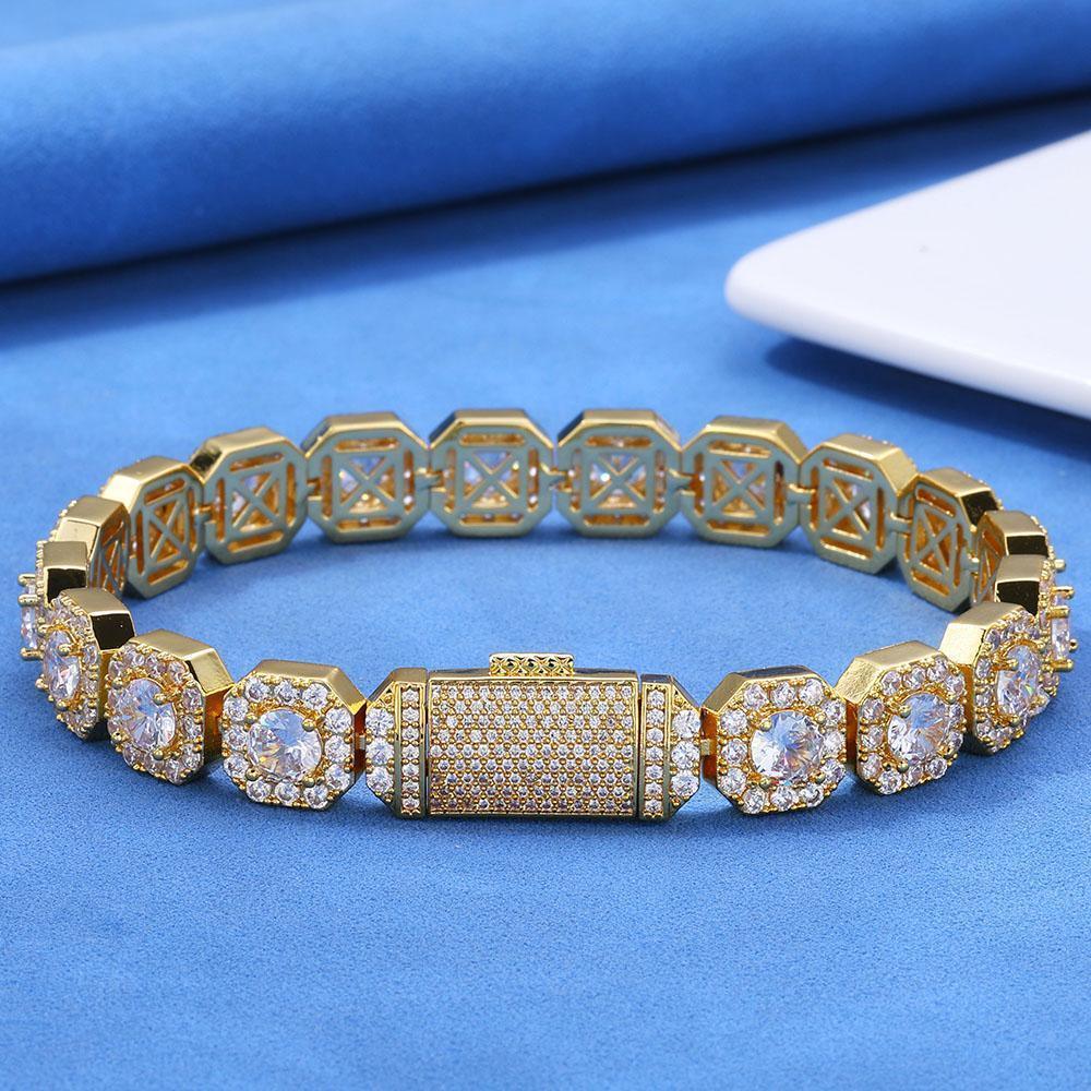 CARÁTIX 10mm/12mm Luxury Cubic Zirconia Tennis Necklace – Men’s & Women’s Cluster CZ Chain Jewelry - CaratixJewelry