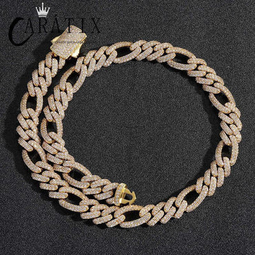 CARÁTIX 12mm 3:1 Cuban Chain 2-Row CZ - CaratixJewelry