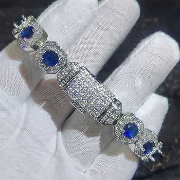 CARÁTIX 12mm Colorful CZ Tennis Bracelet – Luxury Silver-Plated Women’s Fashion Jewelry Bangle - CaratixJewelry