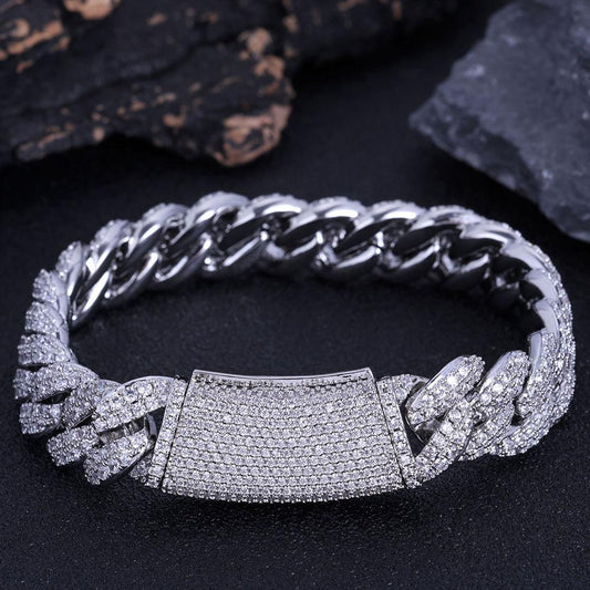 CARÁTIX 13MM 2-Row Cuban Chain Necklace – Hip Hop CZ Bubble Jewelry for Men & Women - CaratixJewelry