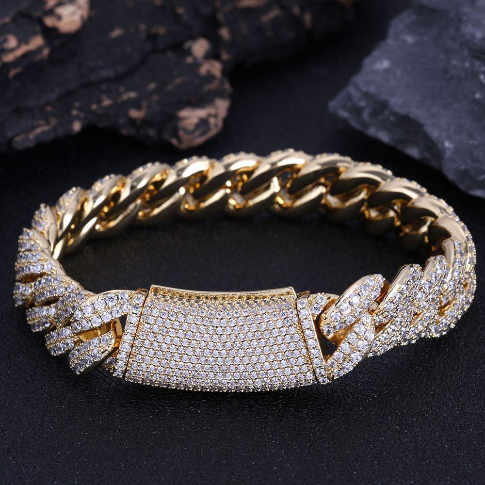 CARÁTIX 13MM 2-Row Cuban Chain Necklace – Hip Hop CZ Bubble Jewelry for Men & Women - CaratixJewelry
