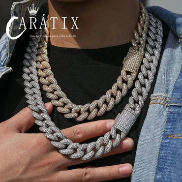 CARÁTIX – 14mm Miami Cuban Chunky Link Chain Necklace | Box Clasp CZ Bling Hip Hop Jewelry for Women - CaratixJewelry