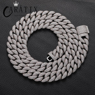 CARÁTIX 15mm Full CZ Cuban Chain | Iced Out Hip Hop Necklace for Men - CaratixJewelry
