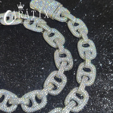 CARÁTIX – 15mm Pig Nose Cuban Link Chain Necklace | Iced Out CZ Bling Hip Hop Jewelry for Men & Women, Rapper Street Style - CaratixJewelry