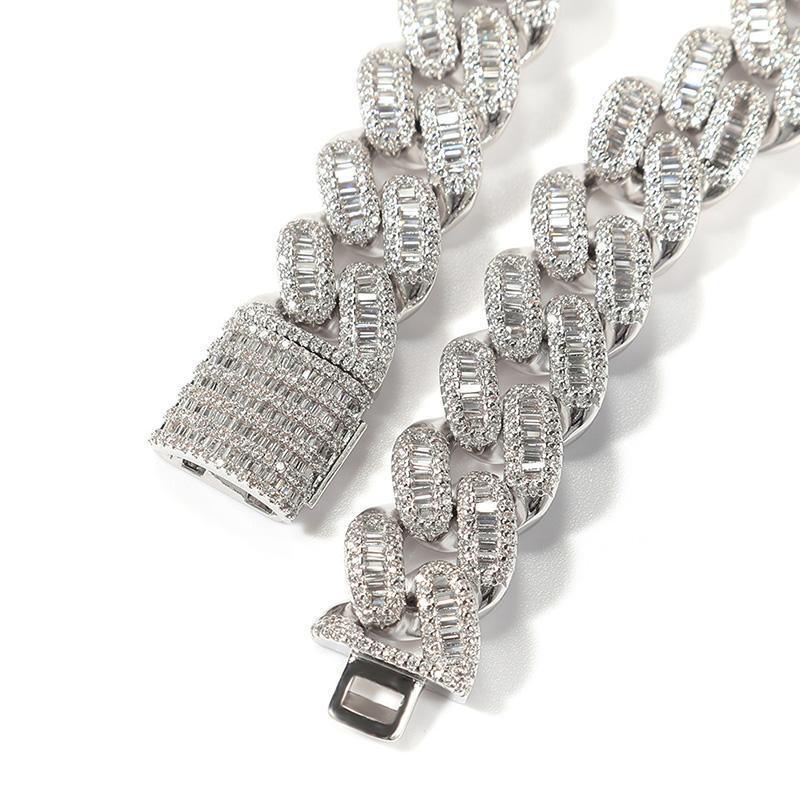 CARÁTIX 15mm Round Cuban Link Chain Necklace – Claw Setting 3A+ CZ Iced Out Hip Hop Bling Jewelry for Men | Miami Rapper Gift - CaratixJewelry
