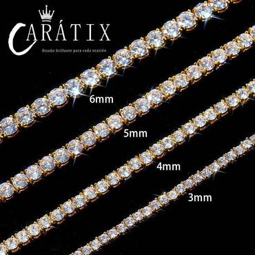 CARÁTIX - 1/8/K golden Chain Jewelry Tennis Choker Necklace Mens Cubic Zirconia Tennis Chain For Women Luxury Jewelry Valentine's Day Gift for Men & Girls & Boys Mothers' Day Gift #Springtok - CaratixJewelry