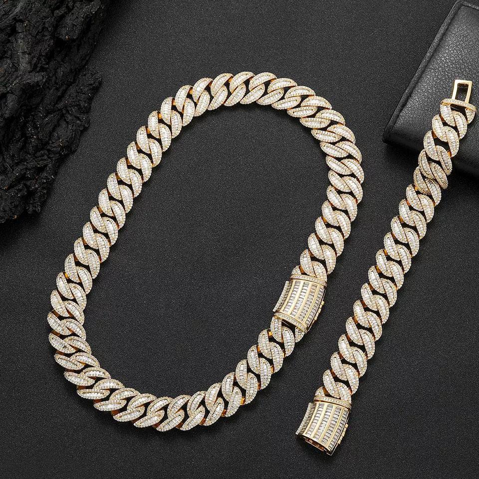 CARÁTIX – 20mm Rectangle Miami Cuban Link Chain | Solid CZ Iced Out Choker Necklace for Men & Women - CaratixJewelry