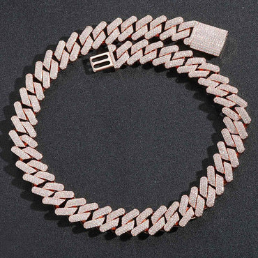 CARÁTIX 20mm Rhombus Cuban Chain Set | 3A+ CZ Iced Out Hip Hop Necklace & Bracelet for Men - CaratixJewelry