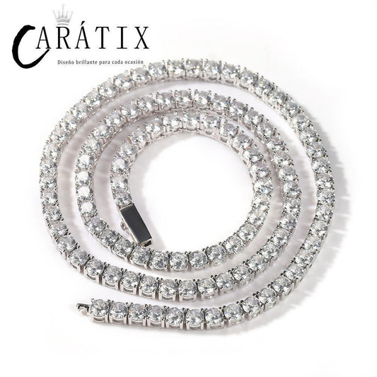 CARÁTIX 4mm CZ Iced Out Claw-Set Tennis Chain Choker Necklace - CaratixJewelry