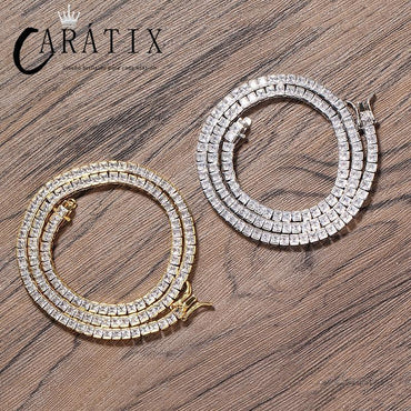 CARÁTIX 6mm Square Tennis Chain | AAA CZ Iced Out Hip Hop Necklace for Men - CaratixJewelry