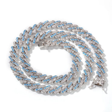 CARÁTIX – 8mm Cuban Link Chain Choker Necklace | Iced Out CZ Bling Hip Hop Jewelry for Men & Women, Rapper Street Style - CaratixJewelry