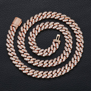 CARÁTIX 8mm Solid Cuban Link Chain Set – 5A+ CZ Iced Out Hip Hop Bling Bracelets & Necklaces for Men & Women | Unisex Rapper Gift - CaratixJewelry