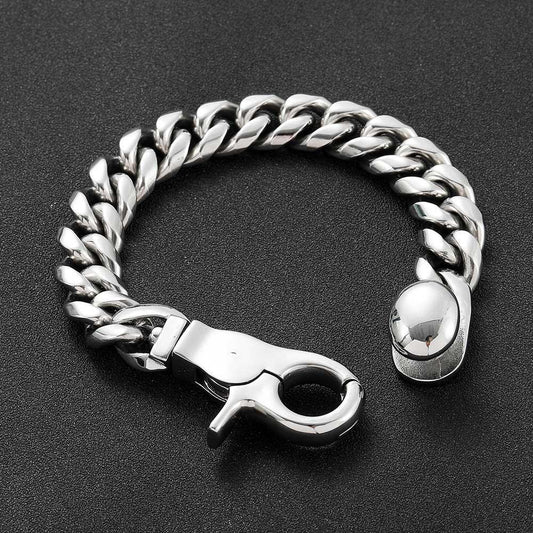 CARÁTIX 8mm/14mm Heavy Stainless Steel Cuban Link Chain Necklace – Men’s Hip Hop Rock Choker Jewelry | 7–26 Inches - CaratixJewelry