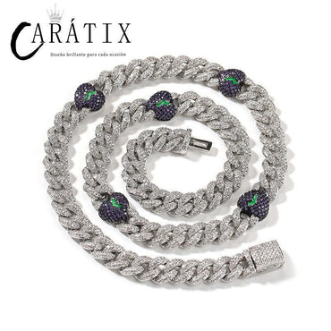 CARÁTIX 9mm Broken Heart Cuban Link Chain Necklace – 5A+ CZ Iced Out Hip Hop Bling Jewelry for Men | Rapper Gift - CaratixJewelry