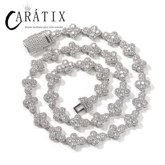 CARÁTIX Iced Out 5A CZ Cross Link Chain Bracelet for Men & Women - CaratixJewelry