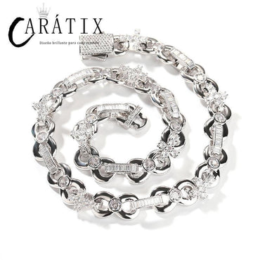 CARÁTIX Infinity Cross 8-Shape Link Chain Choker Necklace – Iced Out CZ Hip Hop Jewelry for Men & Women - CaratixJewelry