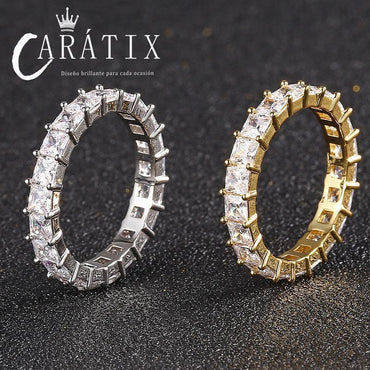 CARÁTIX New Classic Square Couple Ring – Plated Personality Simple Unisex Ring | High-Quality Hip-Hop Jewelry - CaratixJewelry