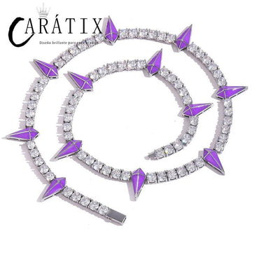 CARÁTIX Spike Tennis Chain | 3A+ CZ Iced Out Hip Hop Necklace for Men - CaratixJewelry