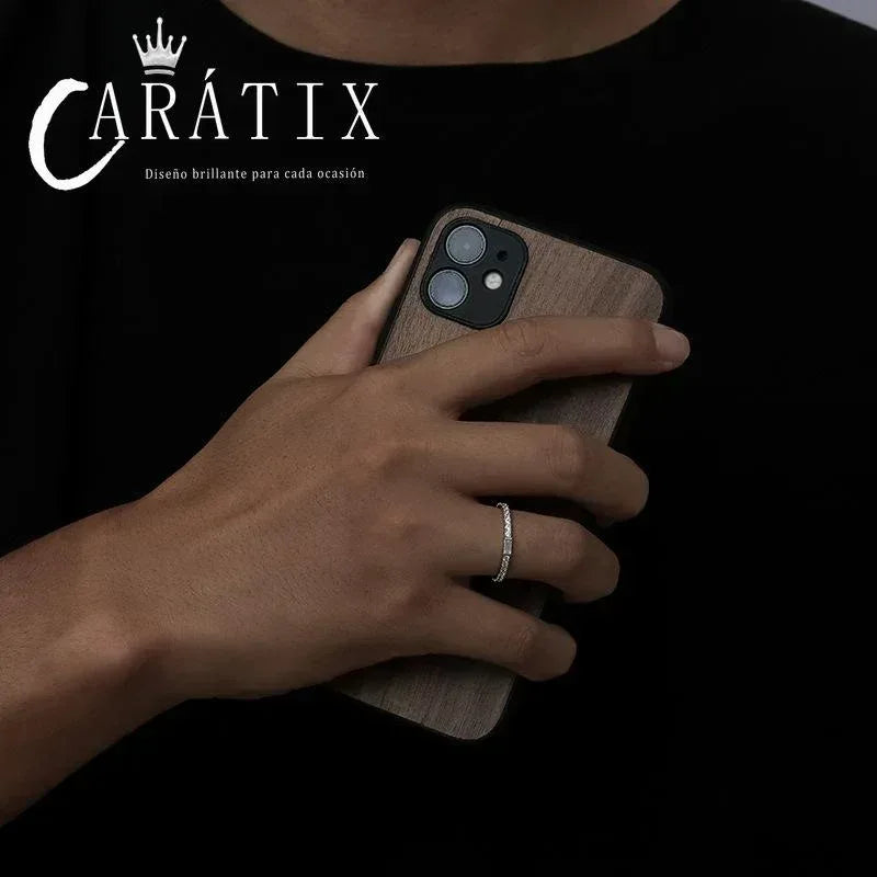 CARÁTIX Square Couple Ring | Plated Unisex Hip Hop Jewelry for Men & Women - CaratixJewelry