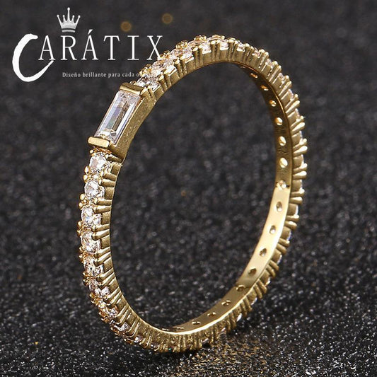 CARÁTIX Square Couple Ring | Plated Unisex Hip Hop Jewelry for Men & Women - CaratixJewelry