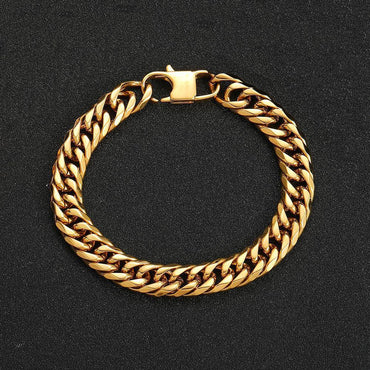CARÁTIX Stainless Steel Cuban Link Chain Necklace – PVD Plated 7mm/9mm High Polish Miami Hip Hop Jewelry for Men - CaratixJewelry