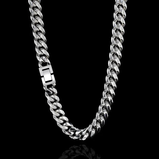 CARÁTIX Stainless Steel Miami Cuban Curb Chain Necklace – 6/8/10/12mm Hip Hop Jewelry for Men | Durable Gift for Him - CaratixJewelry