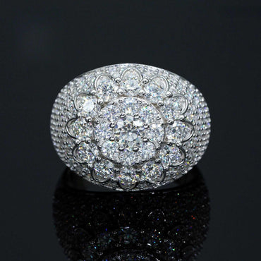 Men’s Moissanite Mini-Iced Ring | S925 Silver Full Iced Out Hip Hop Jewelry - CaratixJewelry