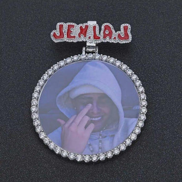 Custom Personlized Bail Big Photo Pendant 18k Gold Plated Men Hip Hop Picture Necklace Pendant Jewelry Gift Can Free Custom Logo - CaratixJewelry
