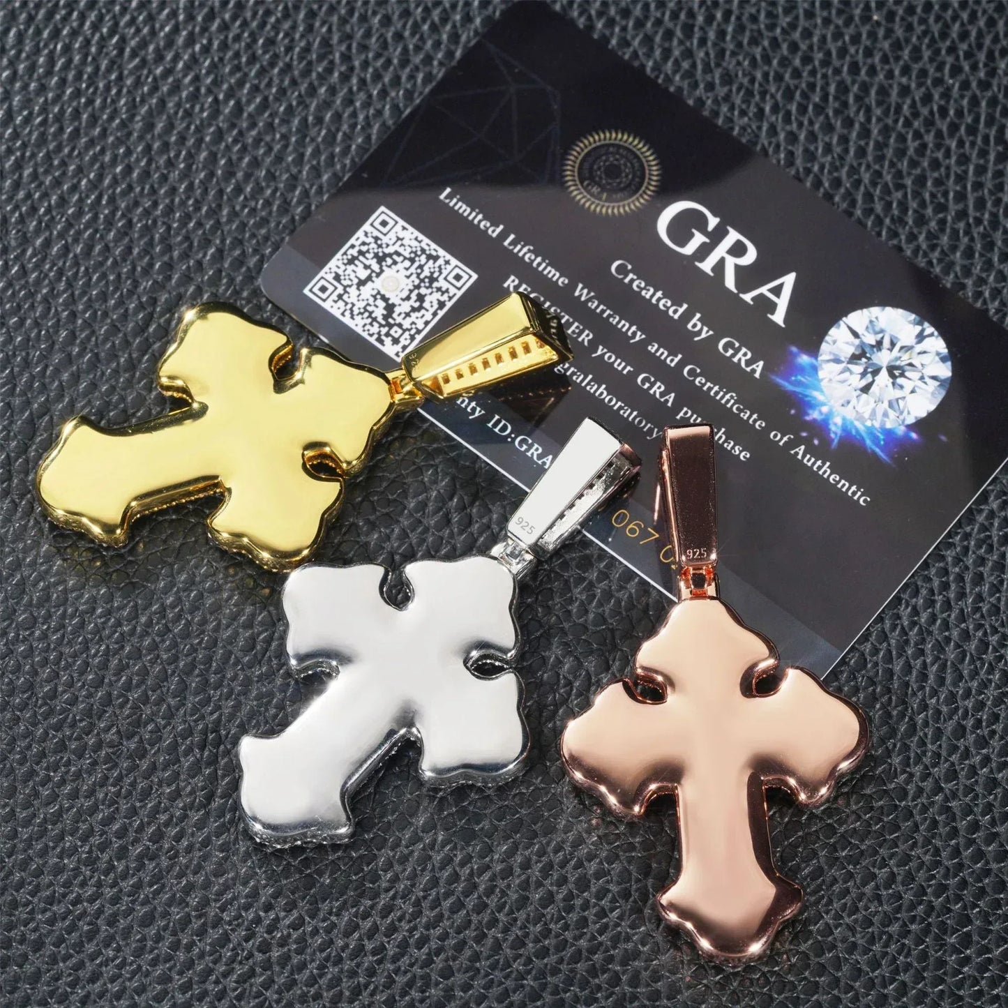D Color Moissanite Cross Pendant Necklace – 925 Sterling Silver Iced-Out Hip Hop Jewelry - CaratixJewelry