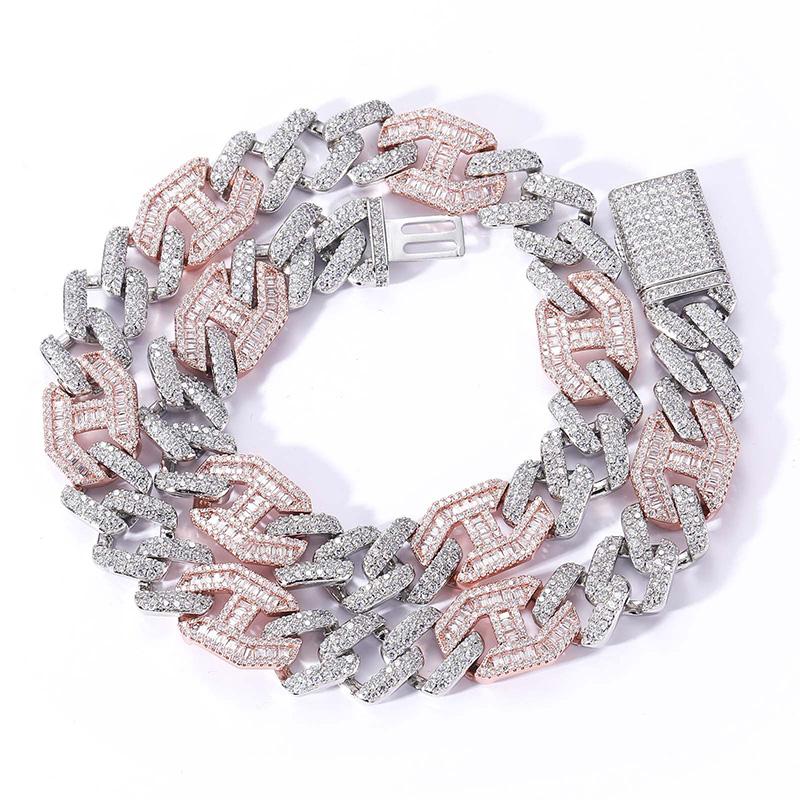 CARÁTIX 15mm Pig Nose Cuban Link Chain Necklace – AAA+ CZ Iced Out Hip Hop Bling Jewelry for Men | Rapper Gift