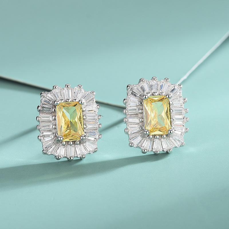 s925 Silver Jewelry Moissanite Necklace & Earrings - CaratixJewelry