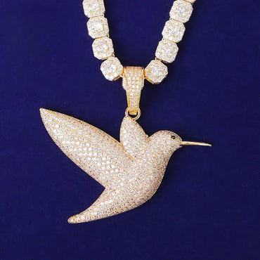 Men's Flying Bird Necklace | Premium Copper CZ Spirit Jewelry Caratix - CaratixJewelry
