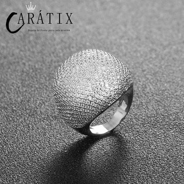 CARÁTIX Gypsy Zircon Ring | Copper Inlaid High Quality Hip Hop Jewelry for Men