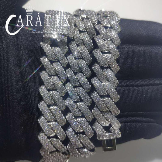 CARÁTIX 7"-26" Miami Curb Cuban Link Chain Necklace – Iced Out CZ Hip Hop Jewelry with Openable Lock for Men & Women