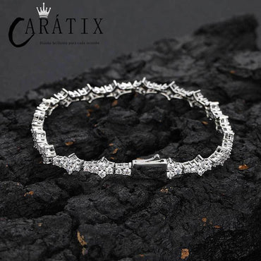 CARÁTIX - 6.5mm wide Hip Hop 3A+ CZ Stone Bling Iced Out Crosses Tennis Link Chain Chokers Necklaces for Men Women Unisex Rapper Jewelry Valentine's Day Gift for Men & Girls & Boys Mothers' Day Gift #Springtok