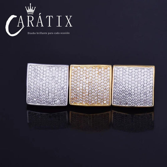 Caratix-Hip Hop Curved Large Square Lee Ring Real Electroplating Fashion Personality Hipster Ring High Quality Hip Hop Ring