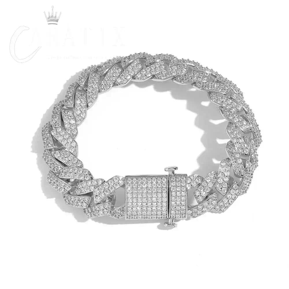 CARÁTIX – 15mm Miami Cuban Chain Necklace | Prong 5A CZ Bling Hip Hop Jewelry for Men & Women