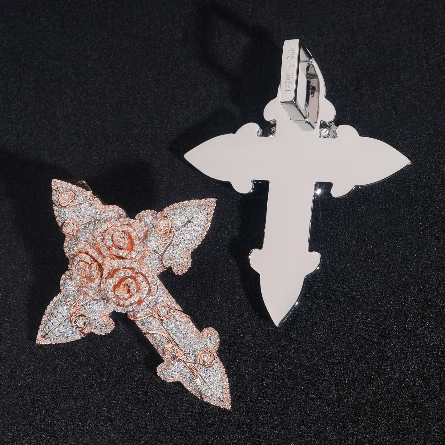 Full Moissanite D Color Cross Pendant – Dazzling Moissanite Stones, High-Quality Cross Jewelry - CaratixJewelry