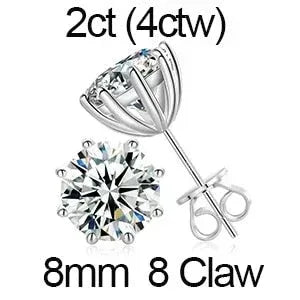 VVS Lab Solid Sterling Silver Arrow Cross Flooded Ice Earrings - CaratixJewelry